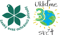 Logo ČSOP a logo Ukliďme svět 30. výročí
